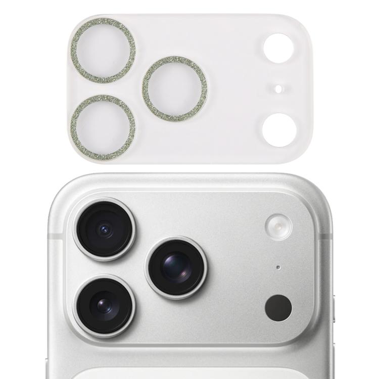 Filme de Vidro Temperado com Anel Brilhante para Lente de Câmara, Para iPhone 17 Pro Max, Para iPhone 17 Pro