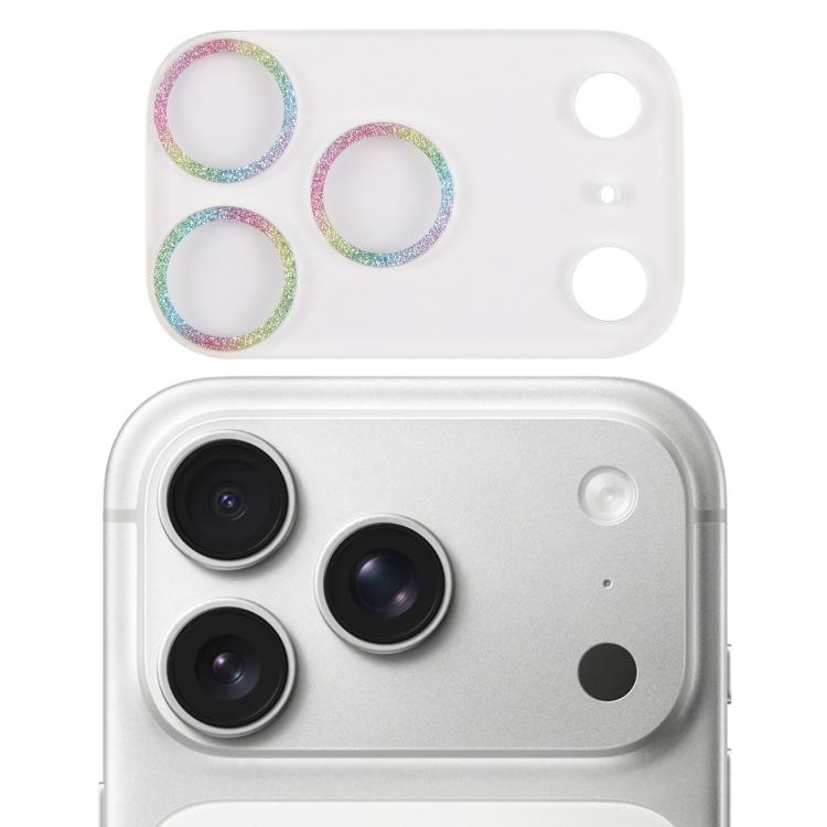 Filme de Vidro Temperado com Anel Brilhante para Lente de Câmara, Para iPhone 17 Pro Max, Para iPhone 17 Pro