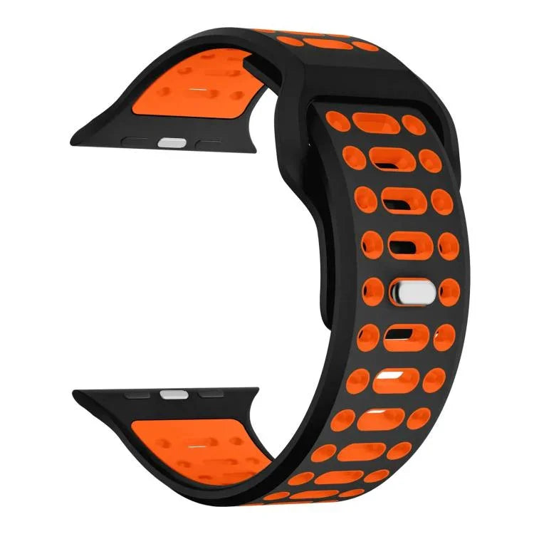 Pulseira de Relógio Desportiva em Silicone Bicolor Respirável xDfind, para Apple Watch 46mm / 49mm / 45mm / 44mm