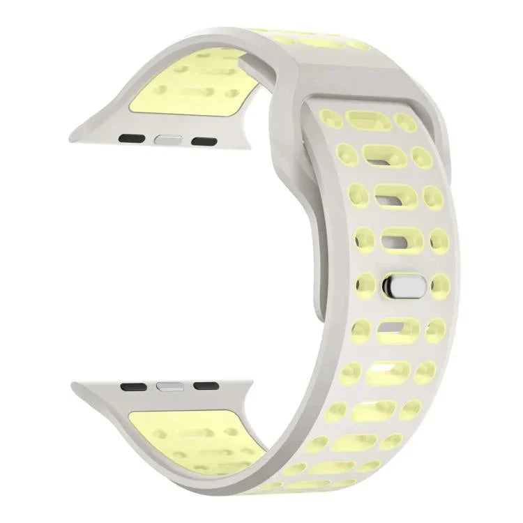 Pulseira de Relógio Desportiva em Silicone Bicolor Respirável xDfind, para Apple Watch 46mm / 49mm / 45mm / 44mm