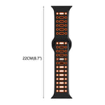 Pulseira de Relógio Desportiva em Silicone Bicolor Respirável xDfind, para Apple Watch 46mm / 49mm / 45mm / 44mm