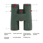 Binóculo Portátil SKY ROVER Qinyun APO Impermeável, 6x32, 8x42, 10x42, 12x50, 12x56, 15x56