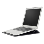 Mala envelope ultrafina em pele PU com função de suporte, para MacBook Air / Pro 11 polegadas, para MacBook Air / Pro 13 polegadas, para MacBook Air / Pro 15 polegadas