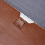 Mala envelope ultrafina em pele PU com função de suporte, para MacBook Air / Pro 11 polegadas, para MacBook Air / Pro 13 polegadas, para MacBook Air / Pro 15 polegadas