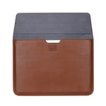 Mala envelope ultrafina em pele PU com função de suporte, para MacBook Air / Pro 11 polegadas, para MacBook Air / Pro 13 polegadas, para MacBook Air / Pro 15 polegadas