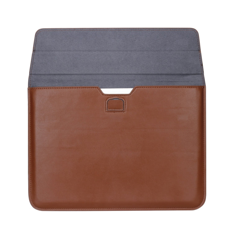 Mala envelope ultrafina em pele PU com função de suporte, para MacBook Air / Pro 11 polegadas, para MacBook Air / Pro 13 polegadas, para MacBook Air / Pro 15 polegadas