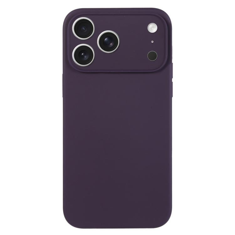 Capa para telemóvel em silicone líquido de cor pura com poros finos, Para iPhone 17 Pro