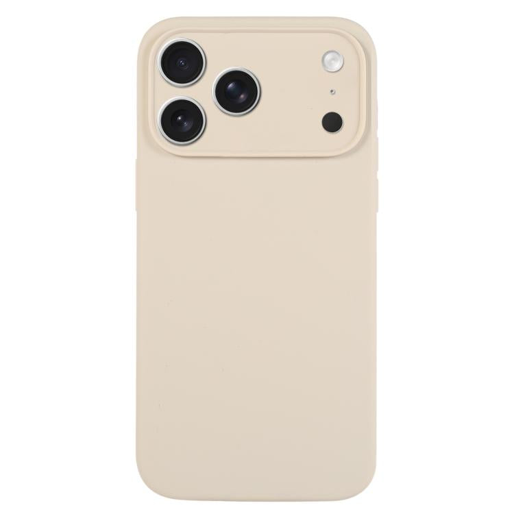 Capa para telemóvel em silicone líquido de cor pura com poros finos, Para iPhone 17 Pro