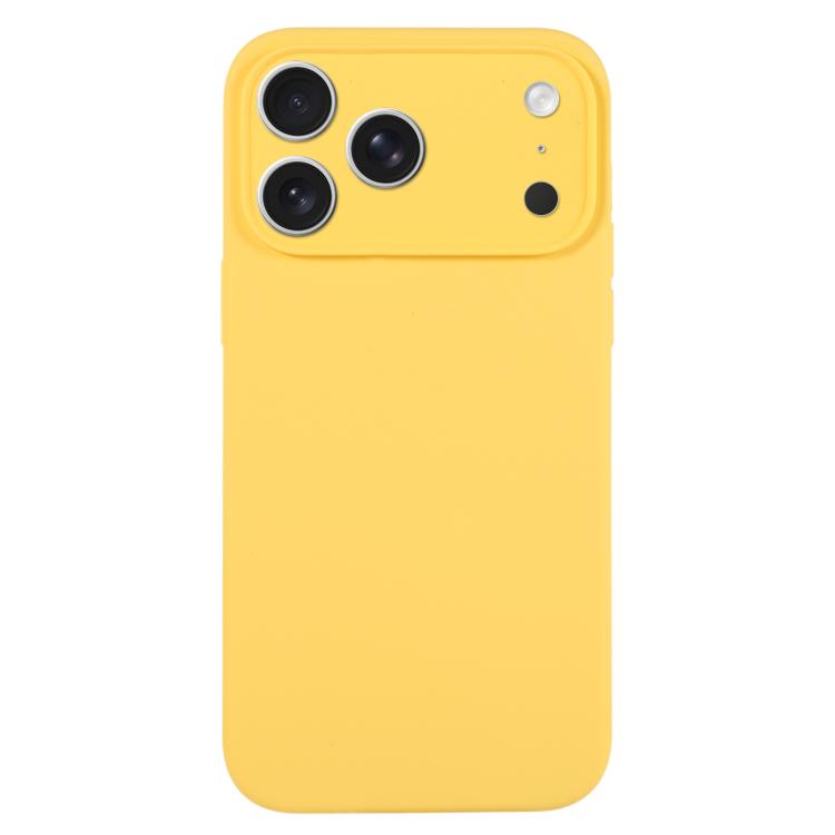 Capa para telemóvel em silicone líquido de cor pura com poros finos, Para iPhone 17 Pro