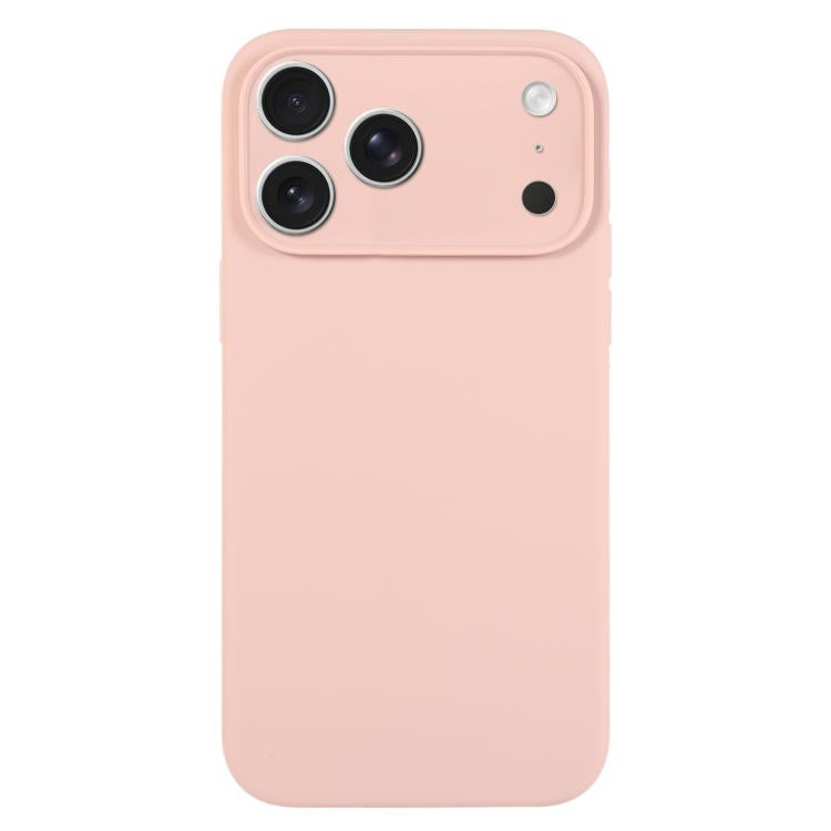 Capa para telemóvel em silicone líquido de cor pura com poros finos, Para iPhone 17 Pro