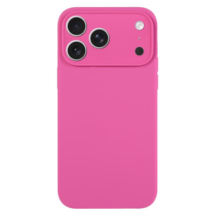 Capa para telemóvel em silicone líquido de cor pura com poros finos, Para iPhone 17 Pro