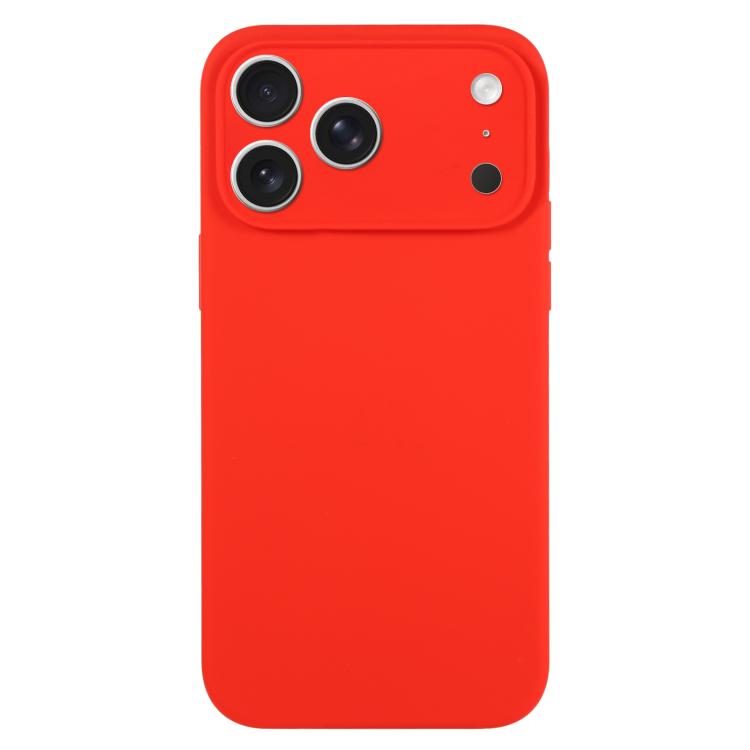 Capa para telemóvel em silicone líquido de cor pura com poros finos, Para iPhone 17 Pro