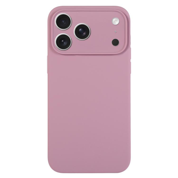 Capa para telemóvel em silicone líquido de cor pura com poros finos, Para iPhone 17 Pro