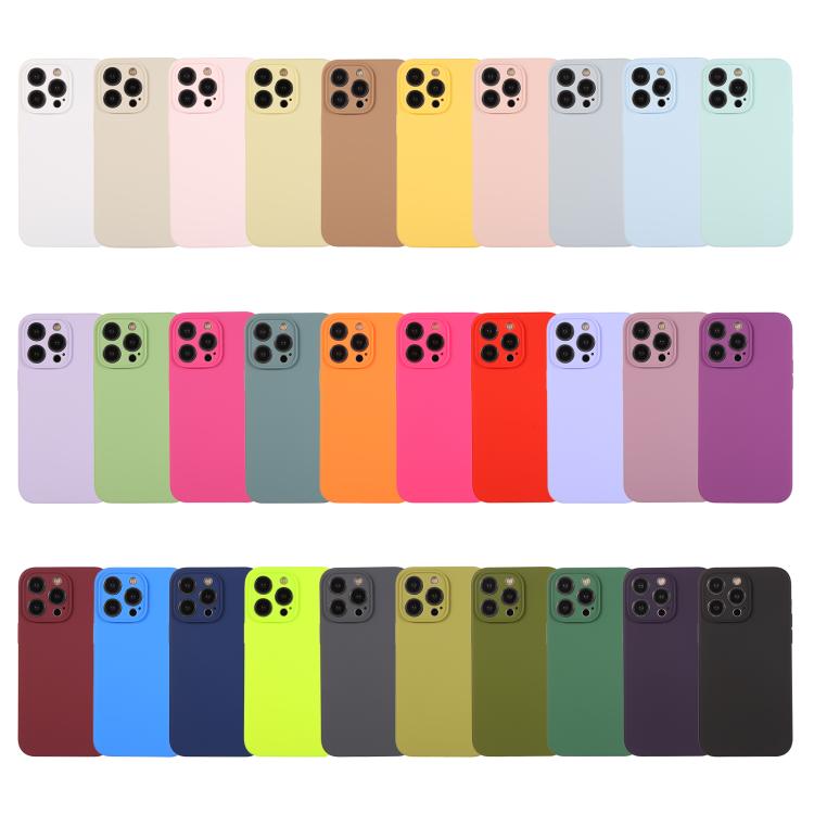 Capa para telemóvel em silicone líquido de cor pura com poros finos, Para iPhone 17 Pro