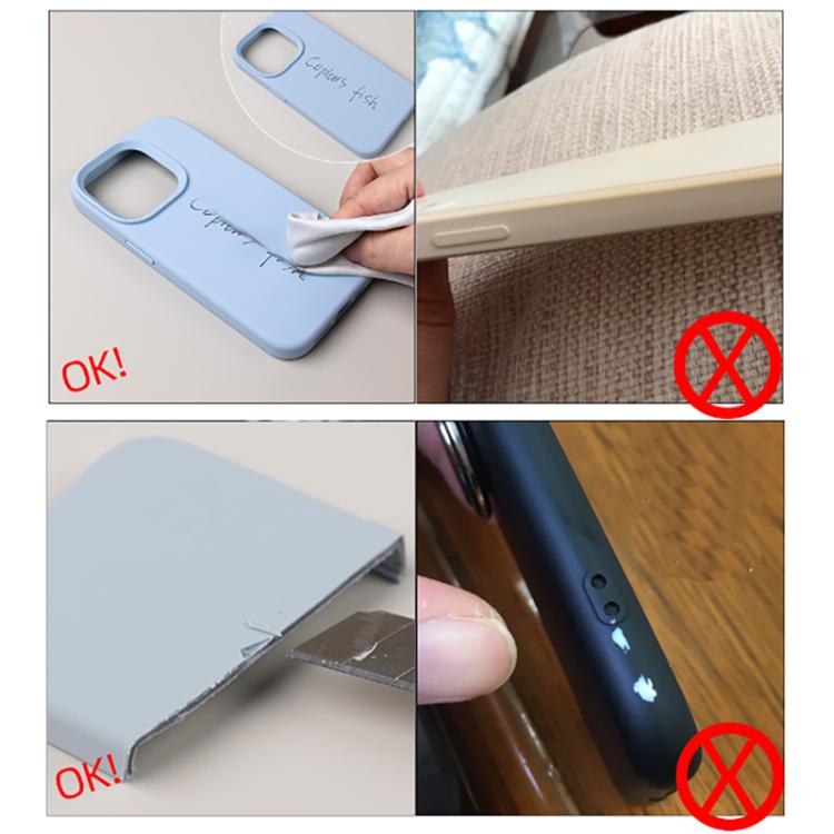 Capa para telemóvel em silicone líquido de cor pura com poros finos, Para iPhone 17 Pro
