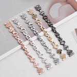 Bracelete de Relógio em Metal com Diamantes e Corrente com Coroa xDfind, Para Apple Watch 42 / 44 / 45 / 46 / 49mm, Para Apple Watch 38 / 40 / 41 / S11 42mm