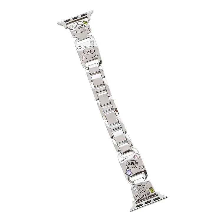 Bracelete de Relógio em Metal com Diamantes Happy Zoo xDfind, Para Apple Watch 42 / 44 / 45 / 46 / 49mm, Para Apple Watch 38 / 40 / 41 / S11 42mm