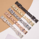 Bracelete de Relógio em Metal com Diamantes Happy Zoo xDfind, Para Apple Watch 42 / 44 / 45 / 46 / 49mm, Para Apple Watch 38 / 40 / 41 / S11 42mm