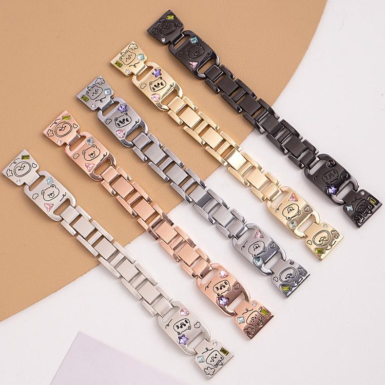 Bracelete de Relógio em Metal com Diamantes Happy Zoo xDfind, Para Apple Watch 42 / 44 / 45 / 46 / 49mm, Para Apple Watch 38 / 40 / 41 / S11 42mm