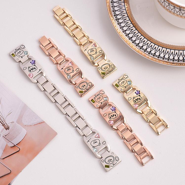 Bracelete de Relógio em Metal com Diamantes Happy Zoo xDfind, Para Apple Watch 42 / 44 / 45 / 46 / 49mm, Para Apple Watch 38 / 40 / 41 / S11 42mm