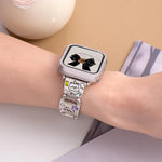 Bracelete de Relógio em Metal com Diamantes Happy Zoo xDfind, Para Apple Watch 42 / 44 / 45 / 46 / 49mm, Para Apple Watch 38 / 40 / 41 / S11 42mm