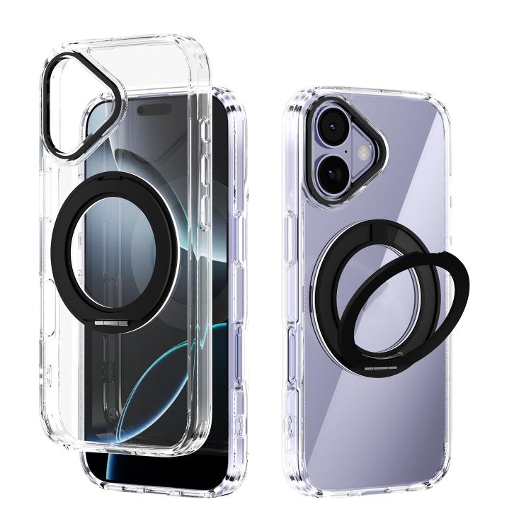 ABEEL MagSafe Q-LUCK Pivot Bracket Transparent Phone Case, For iPhone 17 Pro Max, For iPhone 17 Pro, For iPhone 17, For iPhone Air, For iPhone 16 Pro Max, For iPhone 16 Pro, For iPhone 16 Plus, For iPhone 16