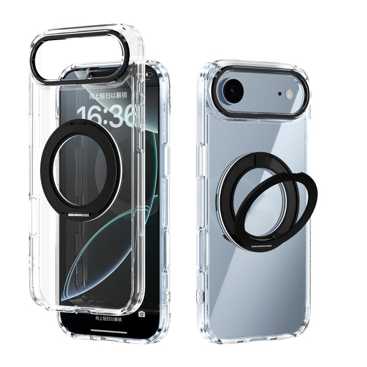 ABEEL MagSafe Q-LUCK Pivot Bracket Transparent Phone Case, For iPhone 17 Pro Max, For iPhone 17 Pro, For iPhone 17, For iPhone Air, For iPhone 16 Pro Max, For iPhone 16 Pro, For iPhone 16 Plus, For iPhone 16