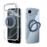 ABEEL MagSafe Q-LUCK Pivot Bracket Transparent Phone Case, For iPhone 17 Pro Max, For iPhone 17 Pro, For iPhone 17, For iPhone Air, For iPhone 16 Pro Max, For iPhone 16 Pro, For iPhone 16 Plus, For iPhone 16