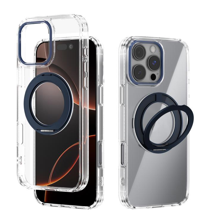 ABEEL MagSafe Q-LUCK Pivot Bracket Transparent Phone Case, For iPhone 17 Pro Max, For iPhone 17 Pro, For iPhone 17, For iPhone Air, For iPhone 16 Pro Max, For iPhone 16 Pro, For iPhone 16 Plus, For iPhone 16