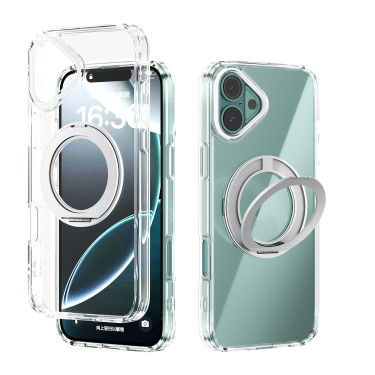ABEEL MagSafe Q-LUCK Pivot Bracket Transparent Phone Case, For iPhone 17 Pro Max, For iPhone 17 Pro, For iPhone 17, For iPhone Air, For iPhone 16 Pro Max, For iPhone 16 Pro, For iPhone 16 Plus, For iPhone 16