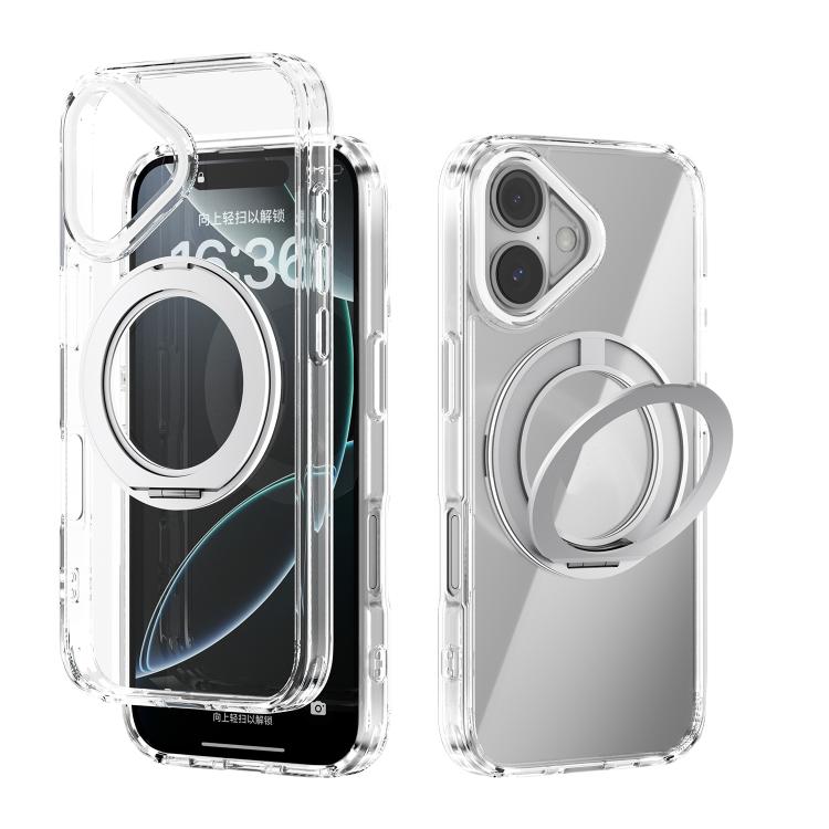 ABEEL MagSafe Q-LUCK Pivot Bracket Transparent Phone Case, For iPhone 17 Pro Max, For iPhone 17 Pro, For iPhone 17, For iPhone Air, For iPhone 16 Pro Max, For iPhone 16 Pro, For iPhone 16 Plus, For iPhone 16