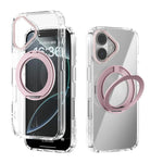 ABEEL MagSafe Q-LUCK Pivot Bracket Transparent Phone Case, For iPhone 17 Pro Max, For iPhone 17 Pro, For iPhone 17, For iPhone Air, For iPhone 16 Pro Max, For iPhone 16 Pro, For iPhone 16 Plus, For iPhone 16