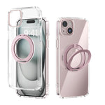 Capa Transparente para Telemóvel ABEEL MagSafe Q-LUCK Pivot, Para iPhone 15 Pro Max, Para iPhone 15 Pro, Para iPhone 15 Plus, Para iPhone 15, Para iPhone 14 Plus, Para iPhone 14, Para iPhone 14 Pro, Para iPhone 14 Pro Max