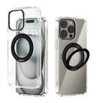 Capa transparente para telemóvel ABEEL MagSafe Q-LUCK com suporte pivotante, para iPhone 13 Pro Max, para iPhone 13 Pro, para iPhone 13