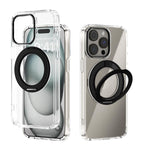 Capa transparente para telemóvel ABEEL MagSafe Q-LUCK com suporte pivotante, para iPhone 13 Pro Max, para iPhone 13 Pro, para iPhone 13