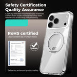 ABEEL MagSafe Q-LUCK Pivot Bracket Transparent Phone Case, For iPhone 17 Pro Max, For iPhone 17 Pro, For iPhone 17, For iPhone Air, For iPhone 16 Pro Max, For iPhone 16 Pro, For iPhone 16 Plus, For iPhone 16