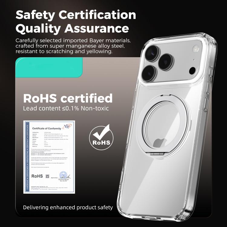 Capa transparente para telemóvel ABEEL MagSafe Q-LUCK com suporte pivotante, para iPhone 13 Pro Max, para iPhone 13 Pro, para iPhone 13