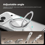 Capa transparente para telemóvel ABEEL MagSafe Q-LUCK com suporte pivotante, para iPhone 13 Pro Max, para iPhone 13 Pro, para iPhone 13