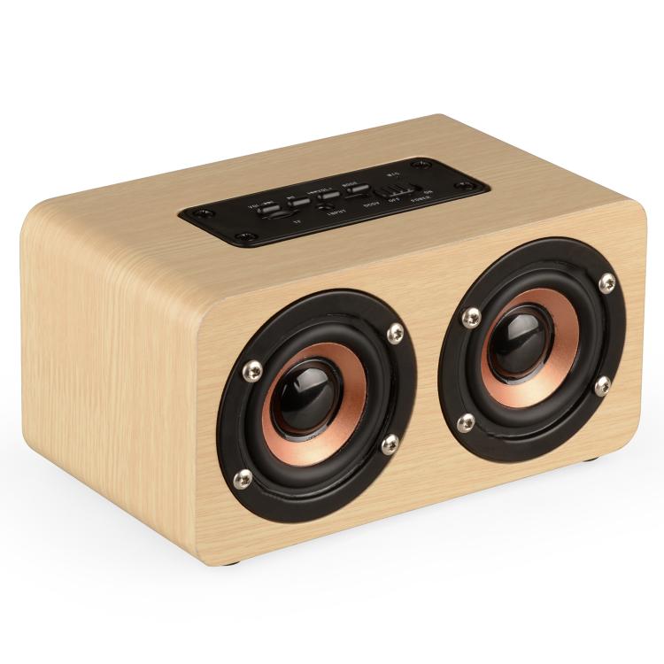 Altifalante Bluetooth Sem Fios de Madeira K5, Suporta Bluetooth, AUX, Cartão TF, K5