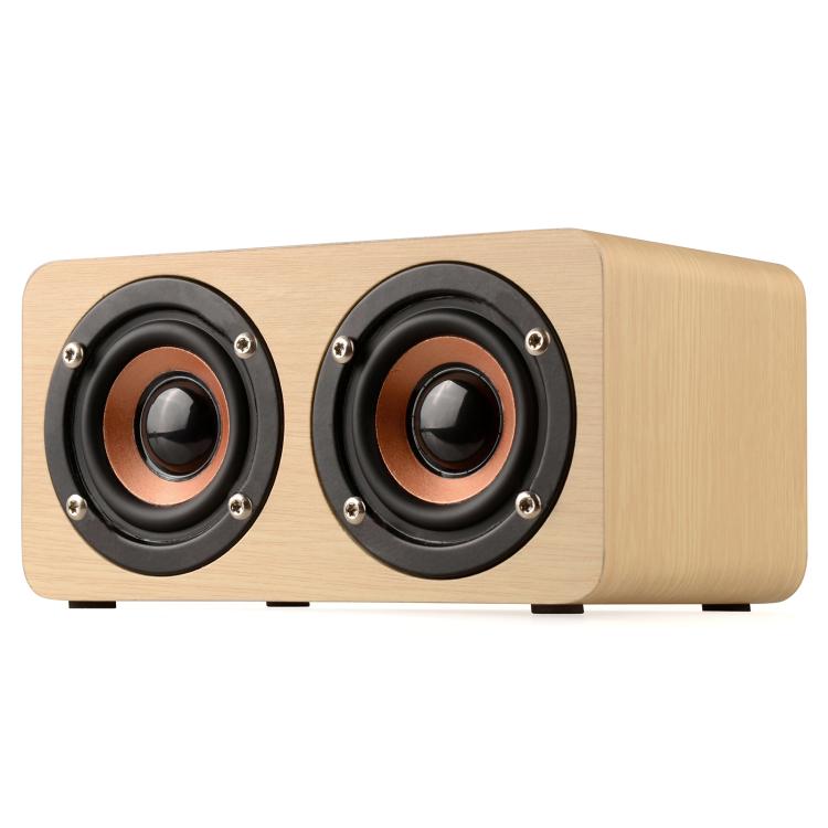 Altifalante Bluetooth Sem Fios de Madeira K5, Suporta Bluetooth, AUX, Cartão TF, K5