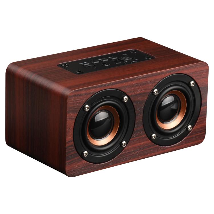 Altifalante Bluetooth Sem Fios de Madeira K5, Suporta Bluetooth, AUX, Cartão TF, K5
