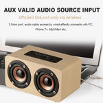 Altifalante Bluetooth Sem Fios de Madeira K5, Suporta Bluetooth, AUX, Cartão TF, K5