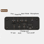 Altifalante Bluetooth Sem Fios de Madeira K5, Suporta Bluetooth, AUX, Cartão TF, K5