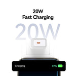 USAMS CC325 T69 PD Carregador Rápido de Porta Única 20W USB-C / Tipo-C, CC325