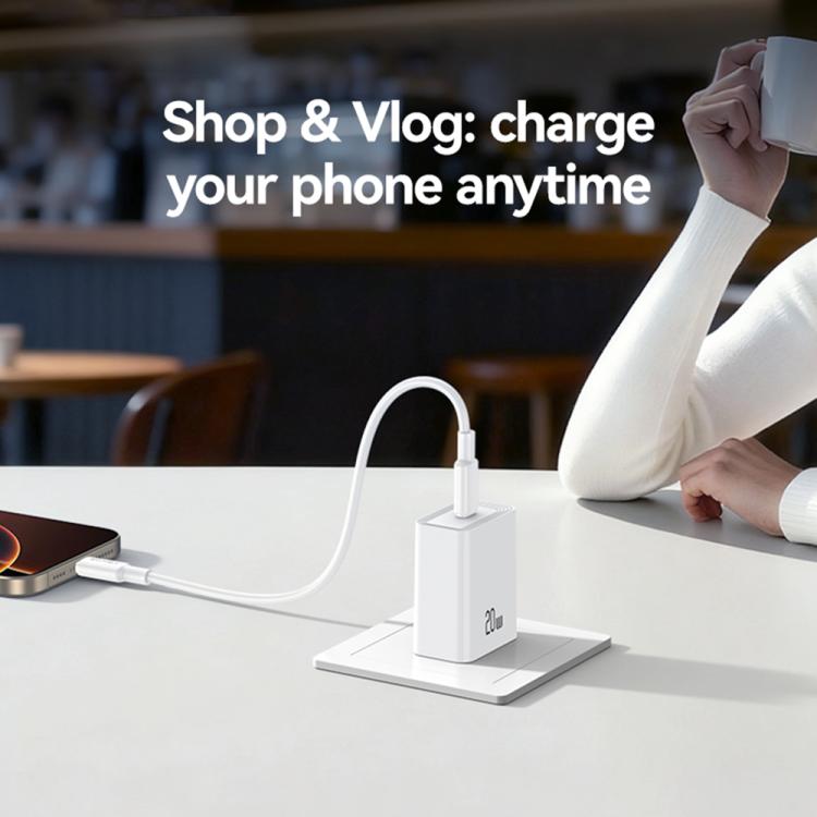 USAMS CC325 T69 PD Carregador Rápido de Porta Única 20W USB-C / Tipo-C, CC325
