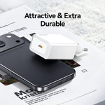 USAMS CC325 T69 PD Carregador Rápido de Porta Única 20W USB-C / Tipo-C, CC325
