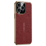 Capa para Telemóvel em PC de Pele Lisa com Padrão Dragão das Nuvens, Para iPhone 14 Pro Max