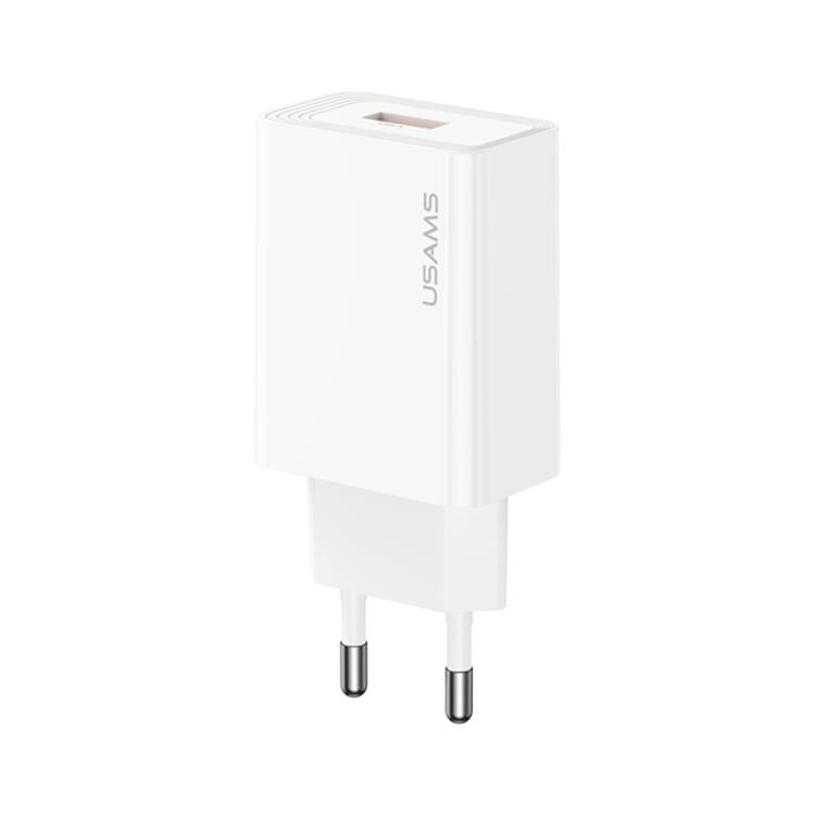 Carregador Rápido de Porta Única USB-A USAMS CC324 T69 QC18W, CC324