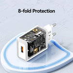 Carregador Rápido de Porta Única USB-A USAMS CC324 T69 QC18W, CC324