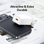 Carregador Rápido de Porta Única USB-A USAMS CC324 T69 QC18W, CC324